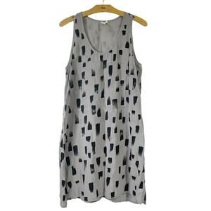 Make It Good MIG Portland Indie Brand Silky Gray Geometric Dress Large
